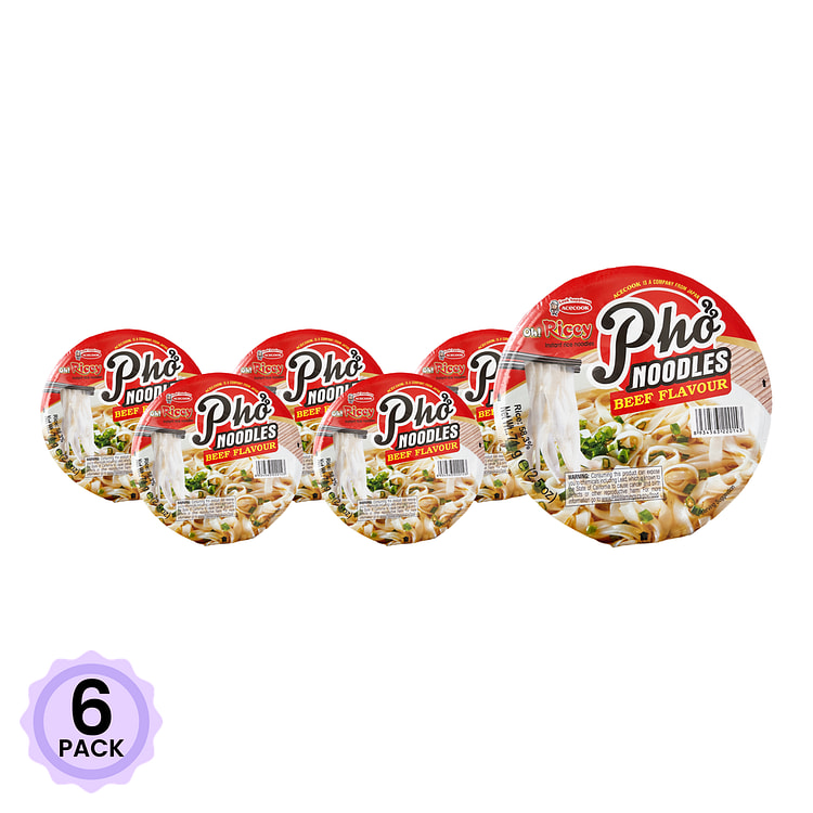 Phở Bò Ăn Liền Tô Oh Ricey 2.5 oz*6 pack
