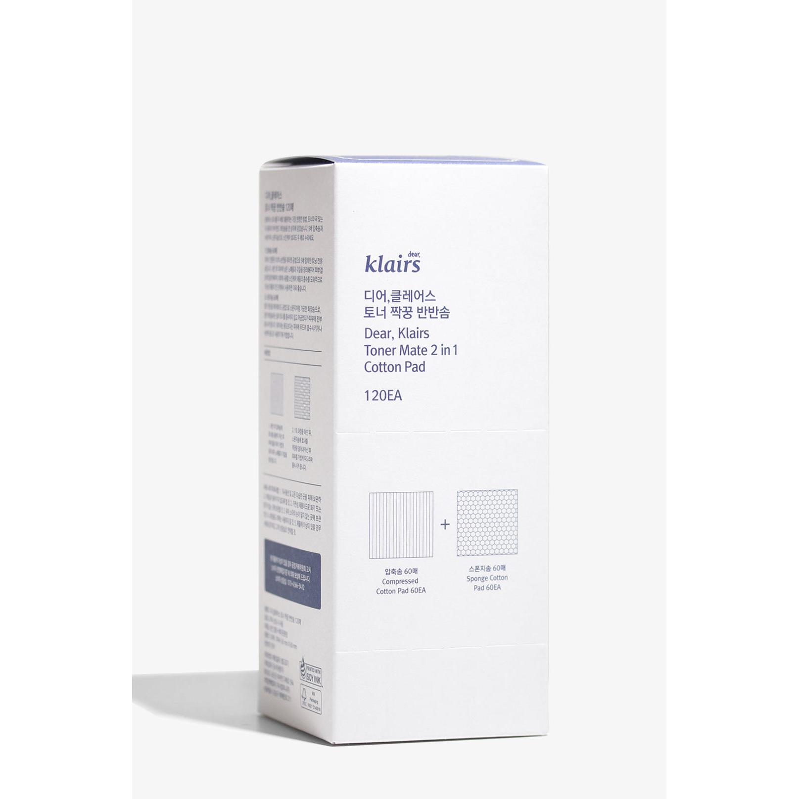 KLAIRS Toner Mate 2 in 1 Cotton Pad 1 each