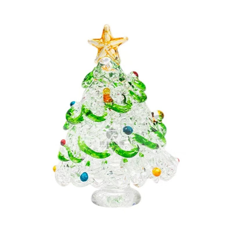 Christmas Tree Handwork Coloured Glaze Christmas Decoration-White S 1 each