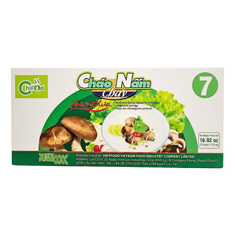 [HUONG XUA] Mushroom Veg Porridge - 70g(6 Pack) 1 each