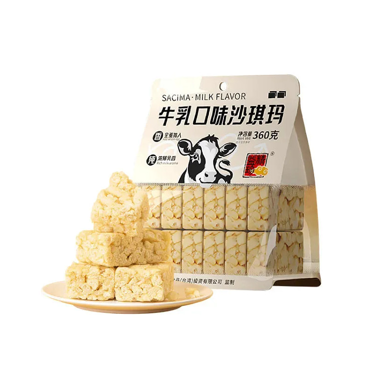 精益珍沙琪玛牛乳口味早餐传统糕点360g*1袋 360 克