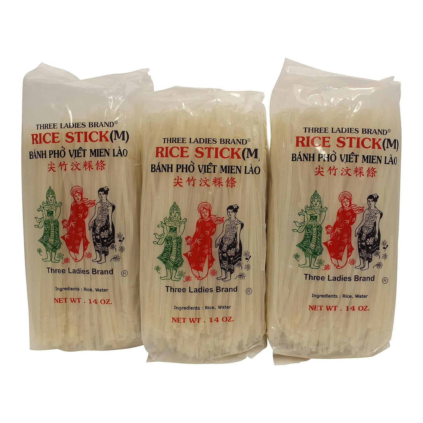 Three Ladies Brand Rice Stick, 14oz *3 bag 1 each