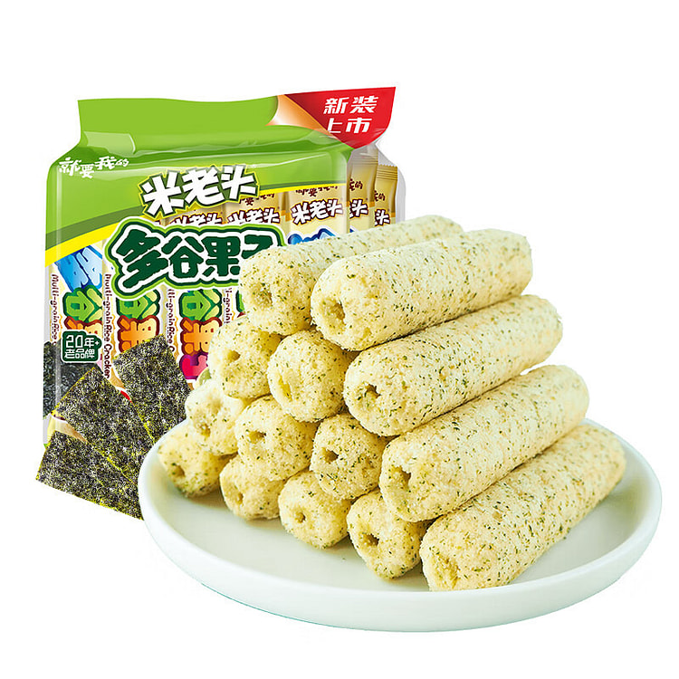 Uncle Pop RiceRoll Multi grain energy bar Seaweed 200 g*2 pack