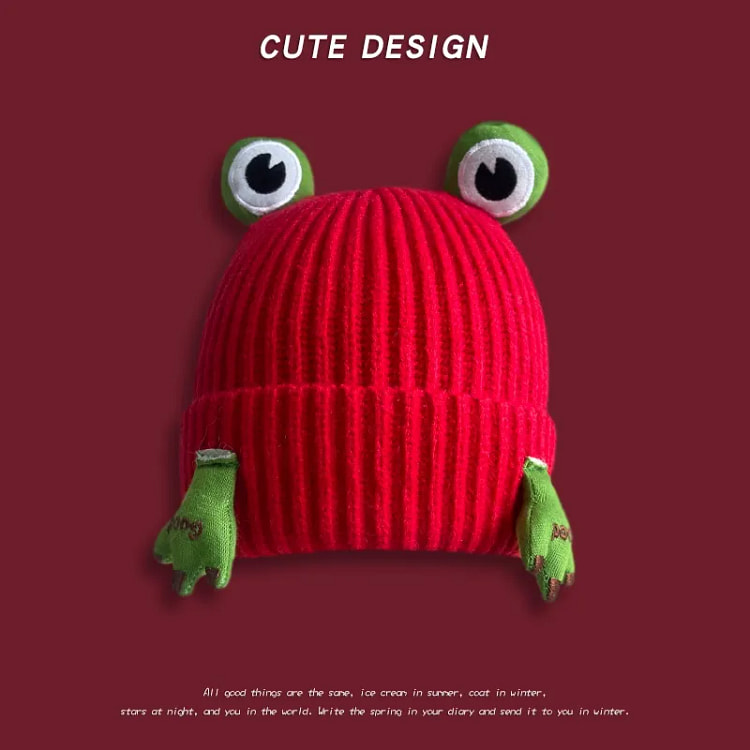Red Christmas New Year Hat for children (2-12 years) - Little frog