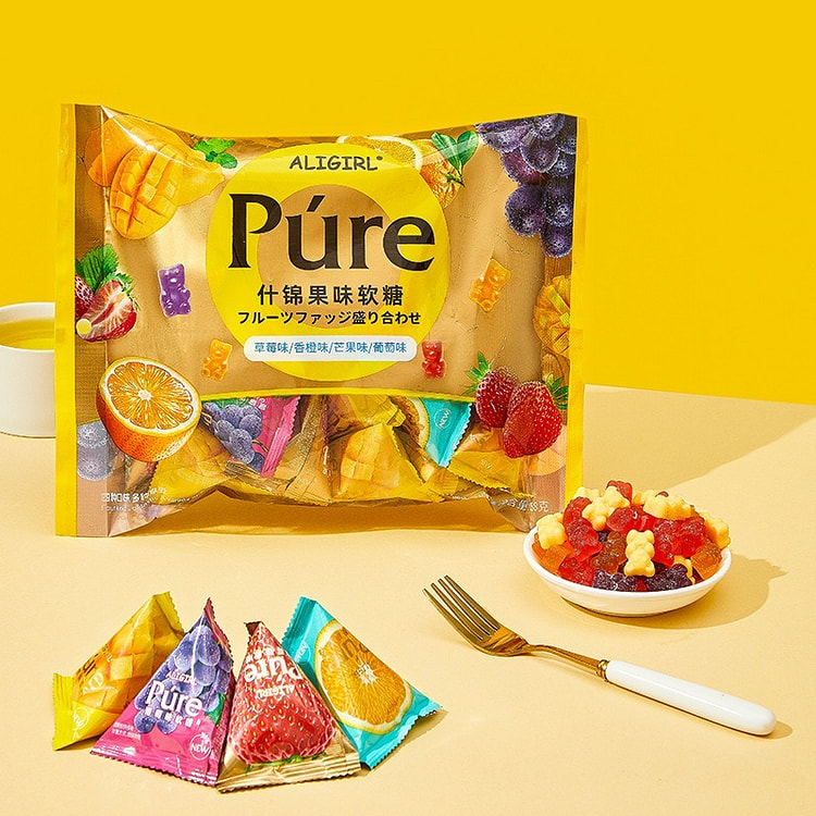 严选益利发果汁软糖小熊软糖果358g糖果