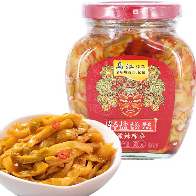 乌江微辣榨菜300g/瓶下饭菜红油开味黄花川味榨菜