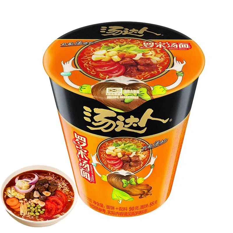 Tang Da Ren Luo Song Noodles in soup 90g * 1 barrel instant noodles instant noodles instant noodles 90 g