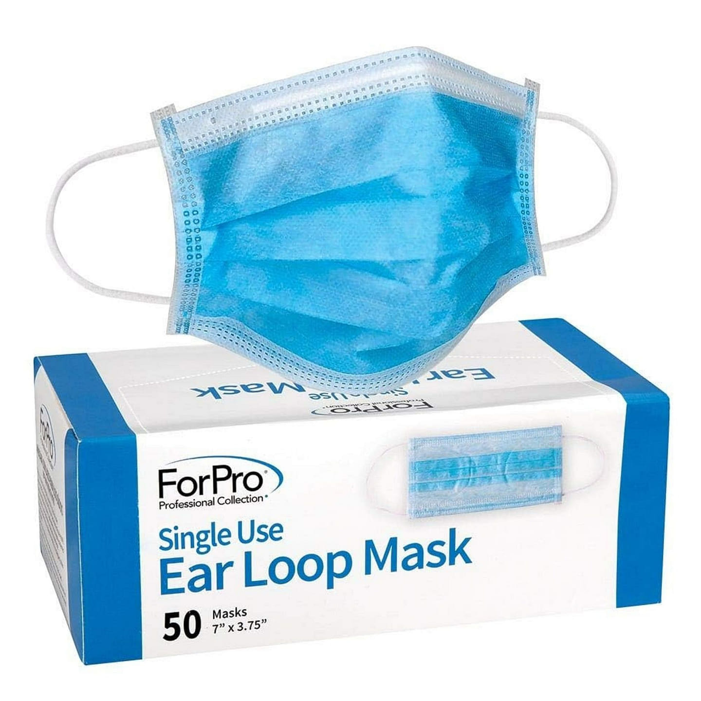 3-Ply Disposable Non-Woven Face Mask 50-Count 1 each