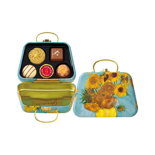 Goncharoff Valentine tin box chocolate sunflower