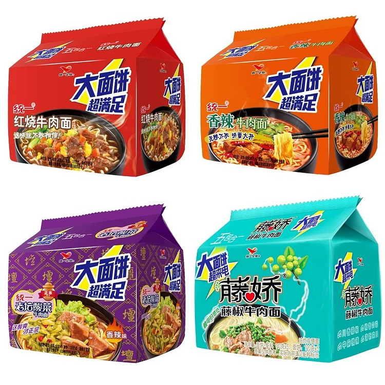 统一big大面饼方便面整箱袋135g*5 675 克