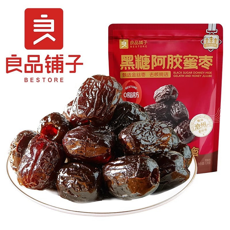 良品铺子 黑糖阿胶蜜枣120g/袋 去核金丝蜜枣 120 克