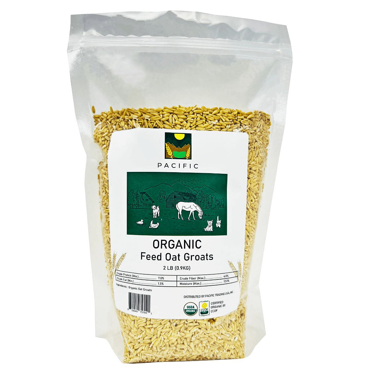 PACIFIC Pet Food Organic Oat Groats (2lb Pack) 2 lb