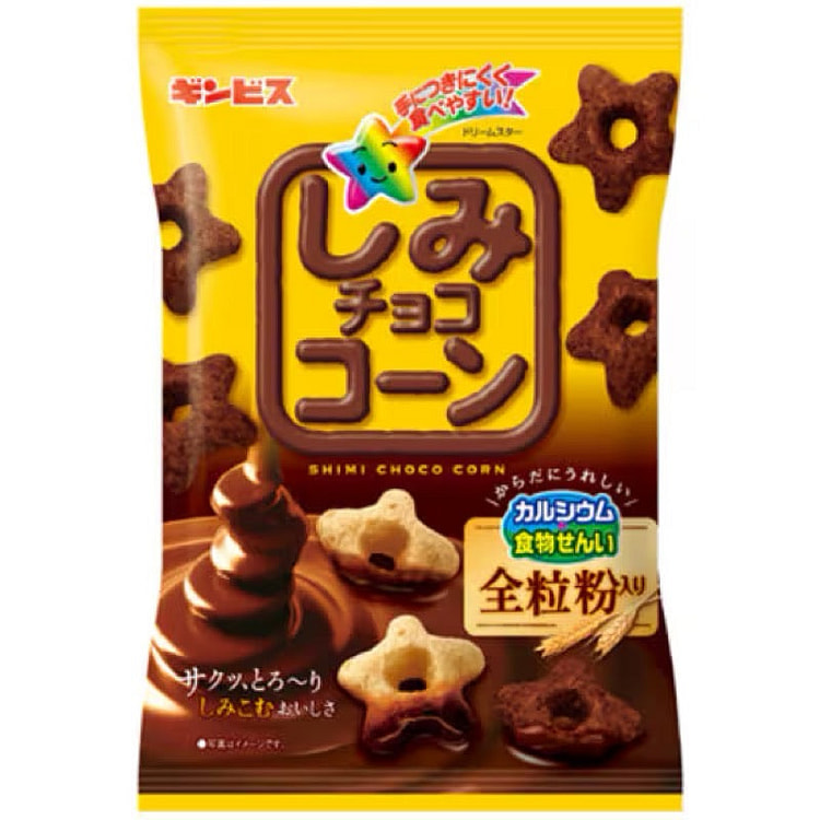 Ginbis Whole Wheat Shimi Choco Corn 60g 1 each