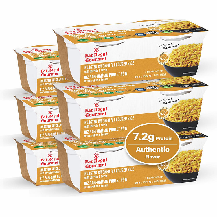 Eat Regal Roasted Chicken Rice Cups, 12 Cups 8.8 oz