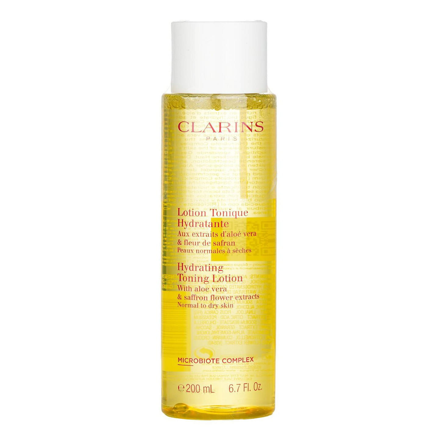 Clarins Hydrating Toning Lotion with Aloe Vera & Saffron Flower Extracts – Normal to Dry Skin 200ml/6.7oz 200 ml
