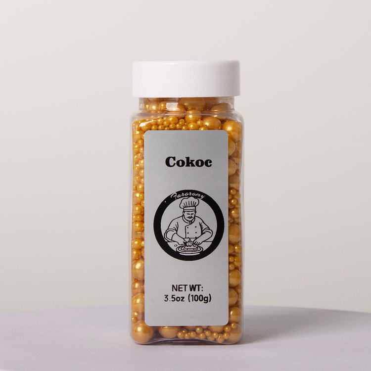 Cokoc 可食用彩针撒糖 哑光金珍珠
