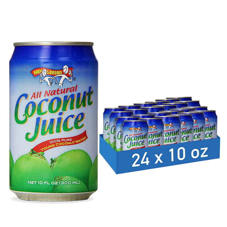 Amy & Brian Premium Coconut Water Original Non-GMO 24 x 10 Fl Oz