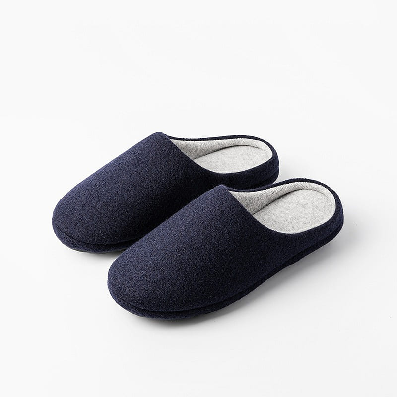 [Super comfortable – Glaze blue 43/44] High quality wool latex cotton slippers 1 each