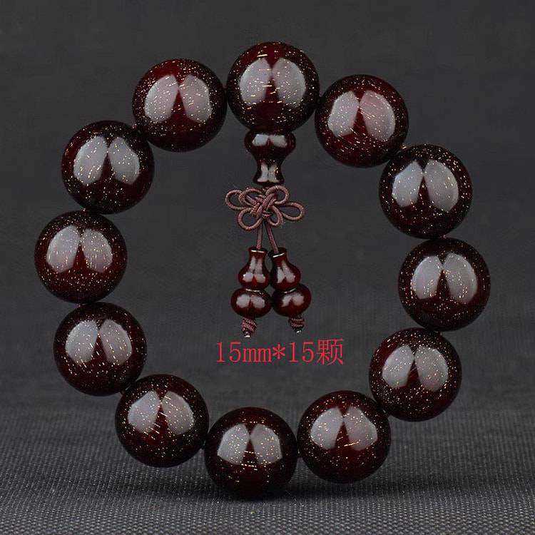 小叶紫檀手串 满金星高油密老料1串