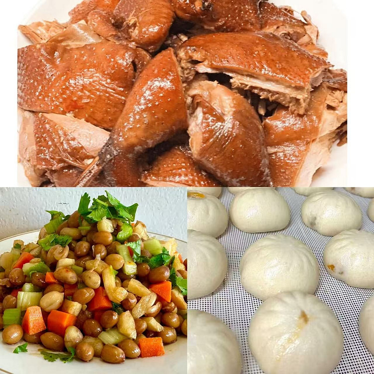 【一人食光】半只手撕熏鸡+2个猪肉包子+酵素萝卜 1 份