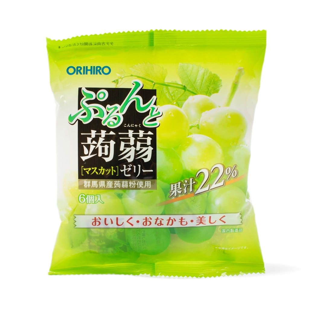 Orihiro Green Grape Konjac Jelly 6 pcs 120 g*24 pack