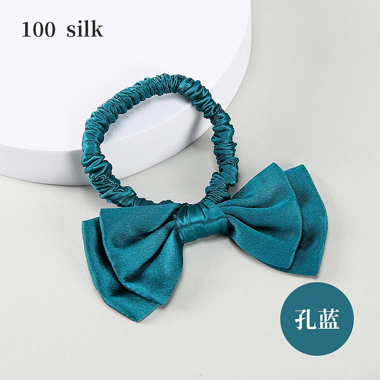 Girls Bow Mulberry Silk Hair Rope Hair Bands