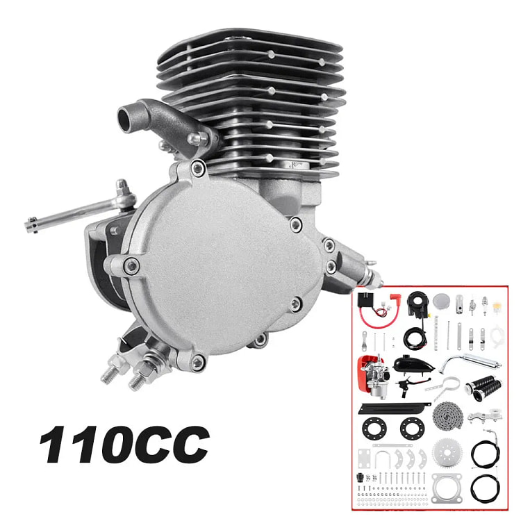 110cc 2-Stroke Bicycle Motor Kit Bike Motorized Pe 1 box
