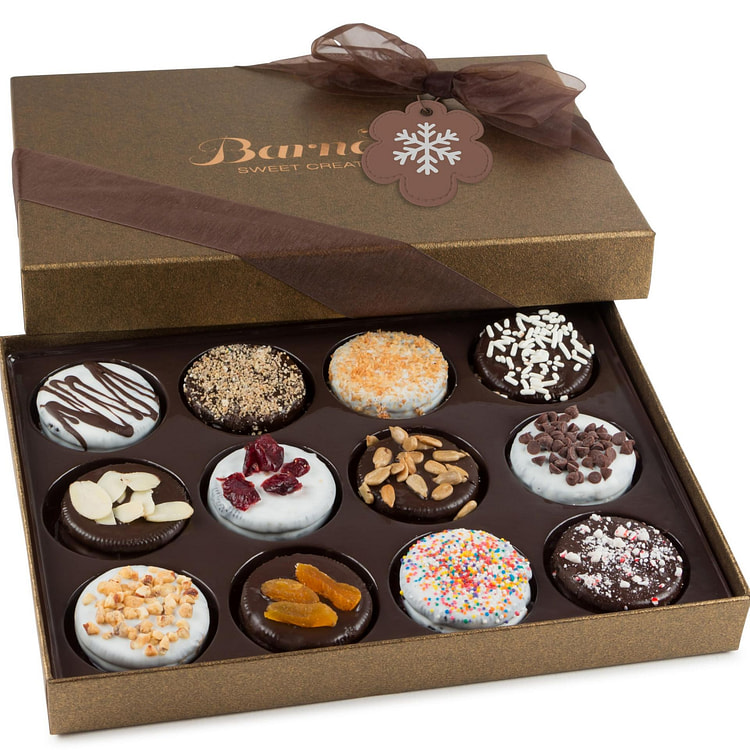 新年礼盒 12块巧克力饼干 精美糖果盒礼篮 包邮 1 包