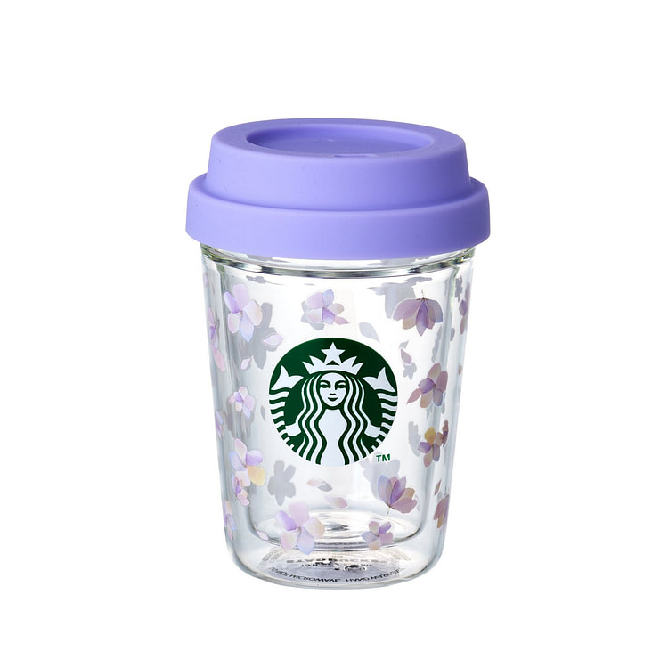 星巴克樱花玻璃杯紫色 296ml