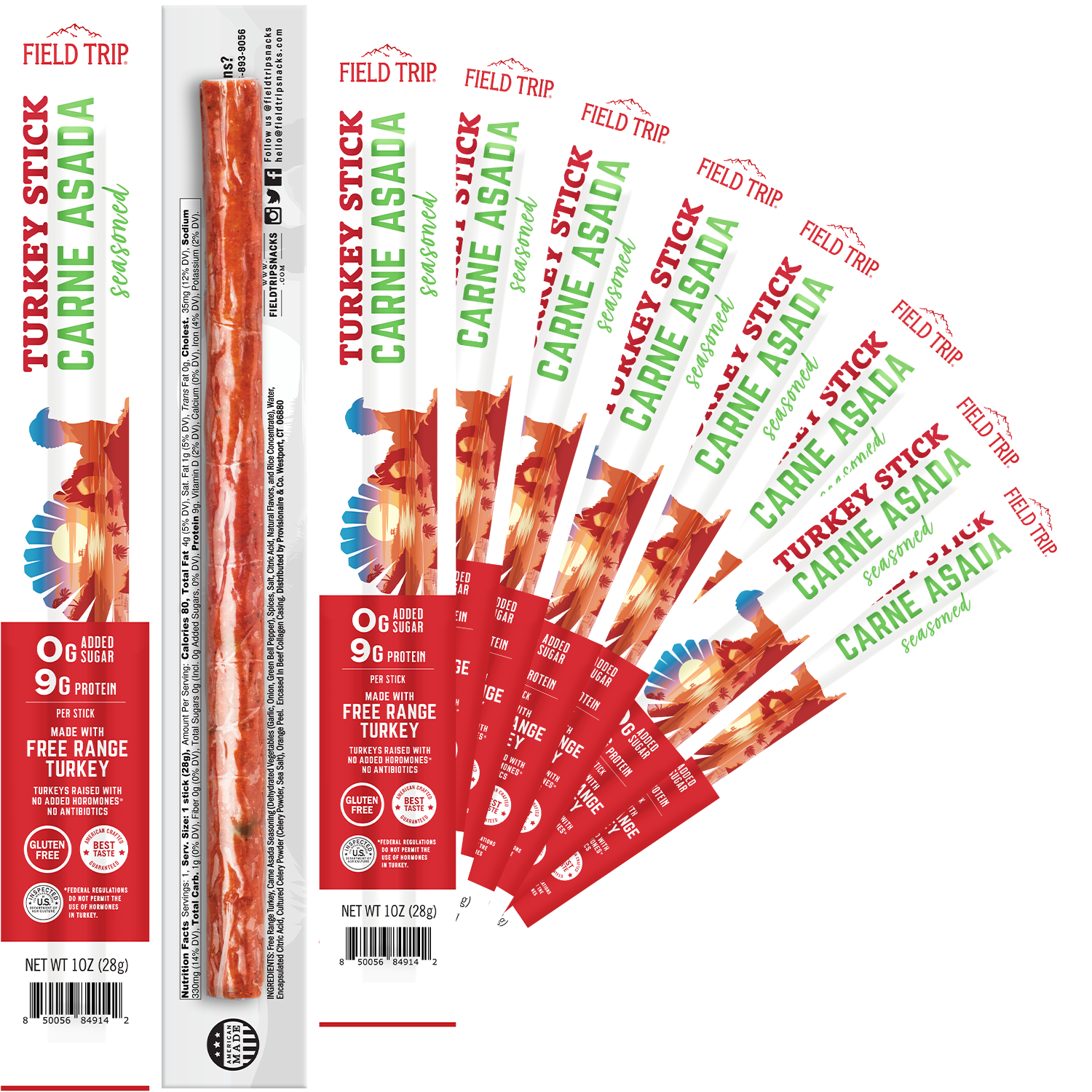 Carne Asada Turkey Sticks 1oz (10ct) 1 份