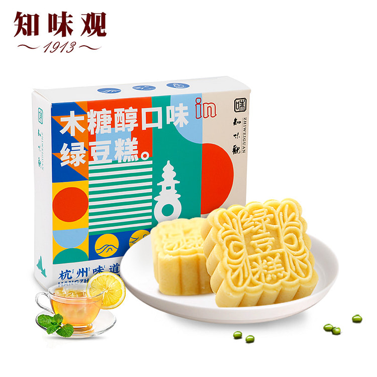 知味观 绿豆糕木糖醇味 100g