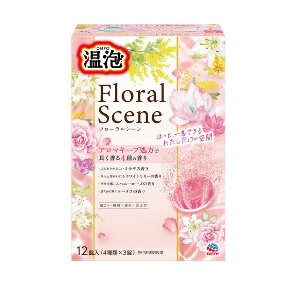 Earth ONPO Floral Scene Bath Tablet 12pcs 1 each