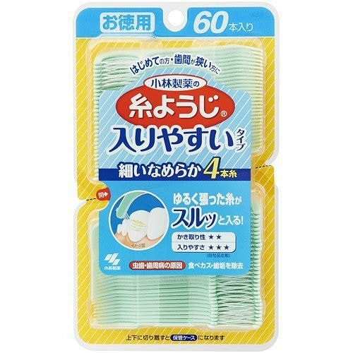 小林制药 成人剔牙线棒 60个 60 个