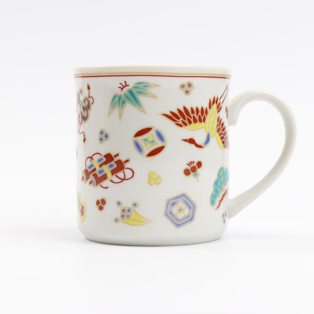 Kutani Ware Handmade Mug Cup (Takara, 3.07 x 3.22) Made in Japan 1 count
