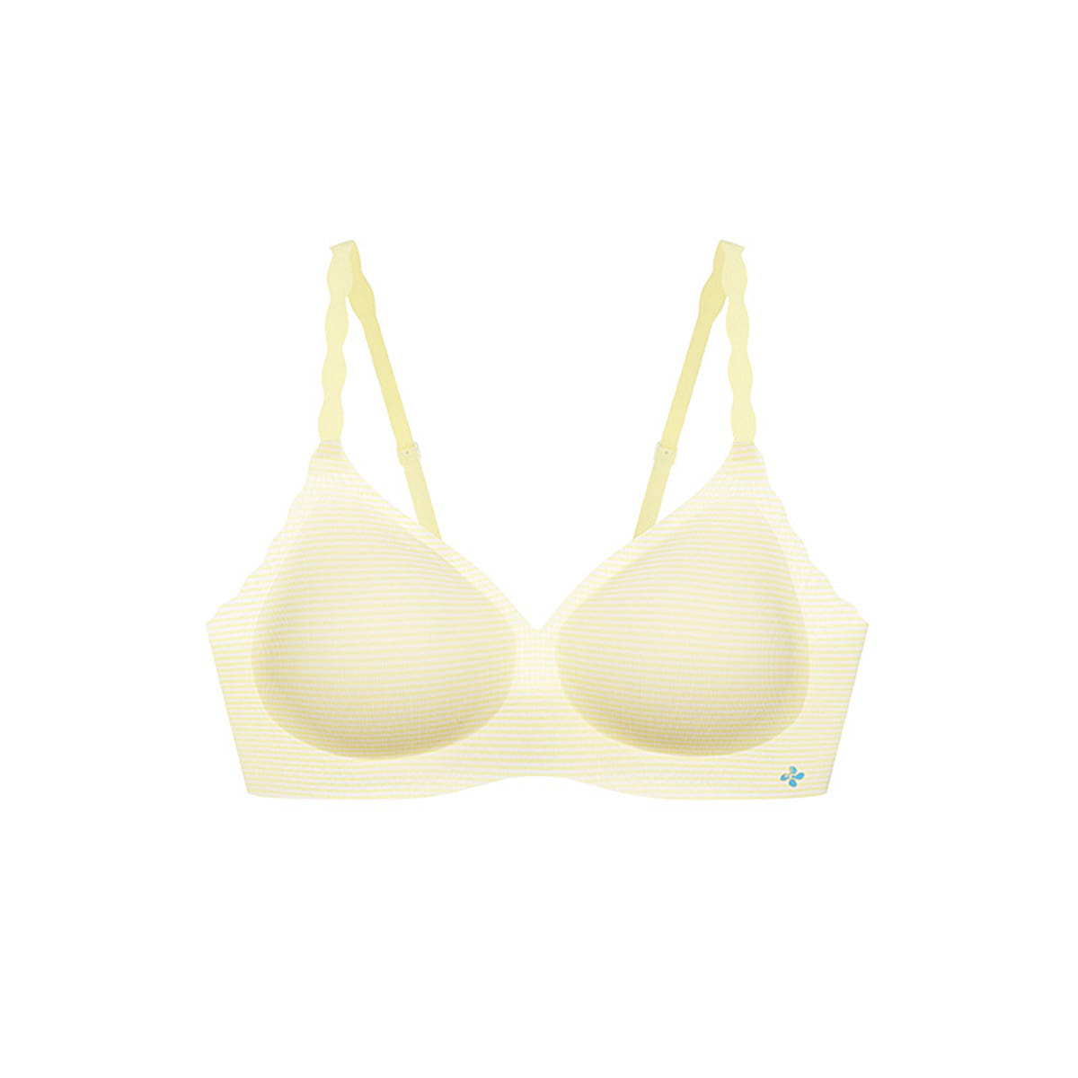 Ubras No Size Mint Cool V-neck Wave Bra Tank Top – Standard -Yellow Stripe- One Size 100 g