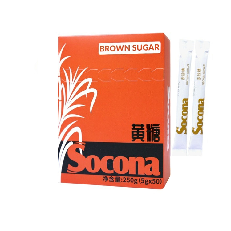 Socona黄条糖赤砂糖250g*1盒