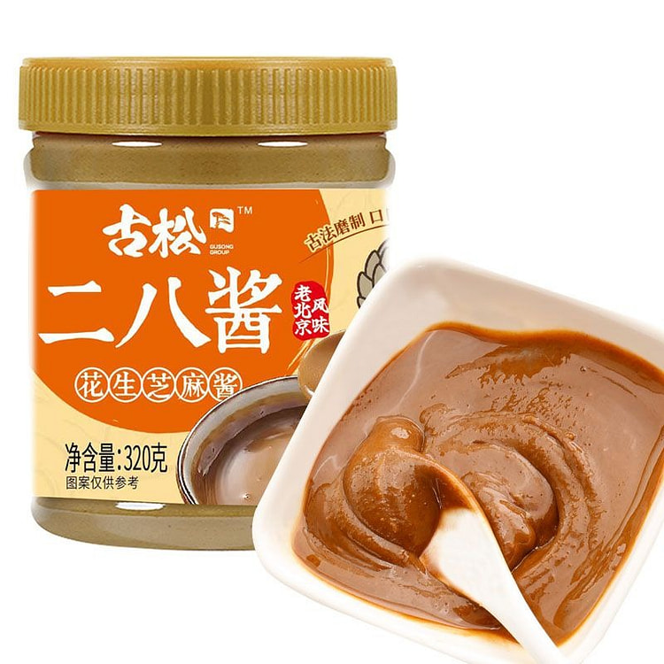 古松二八酱320g老北京风味拌面酱拌菜酱二八芝麻花 320 克