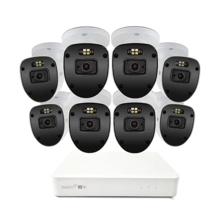 Swann 8路安防摄像头 NVR  / 1TB 8 份