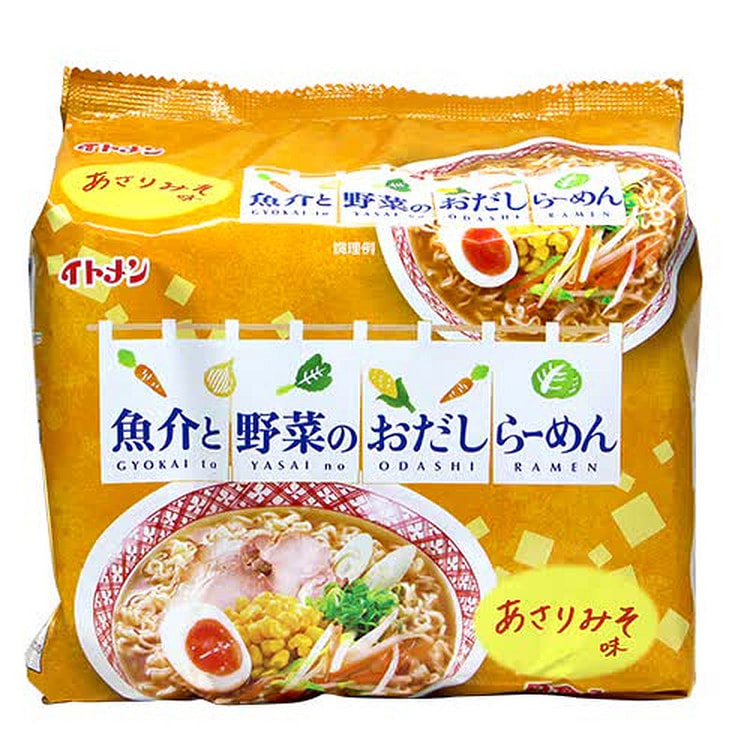 糸面味噌拉面（海鲜蔬菜汤料）430g