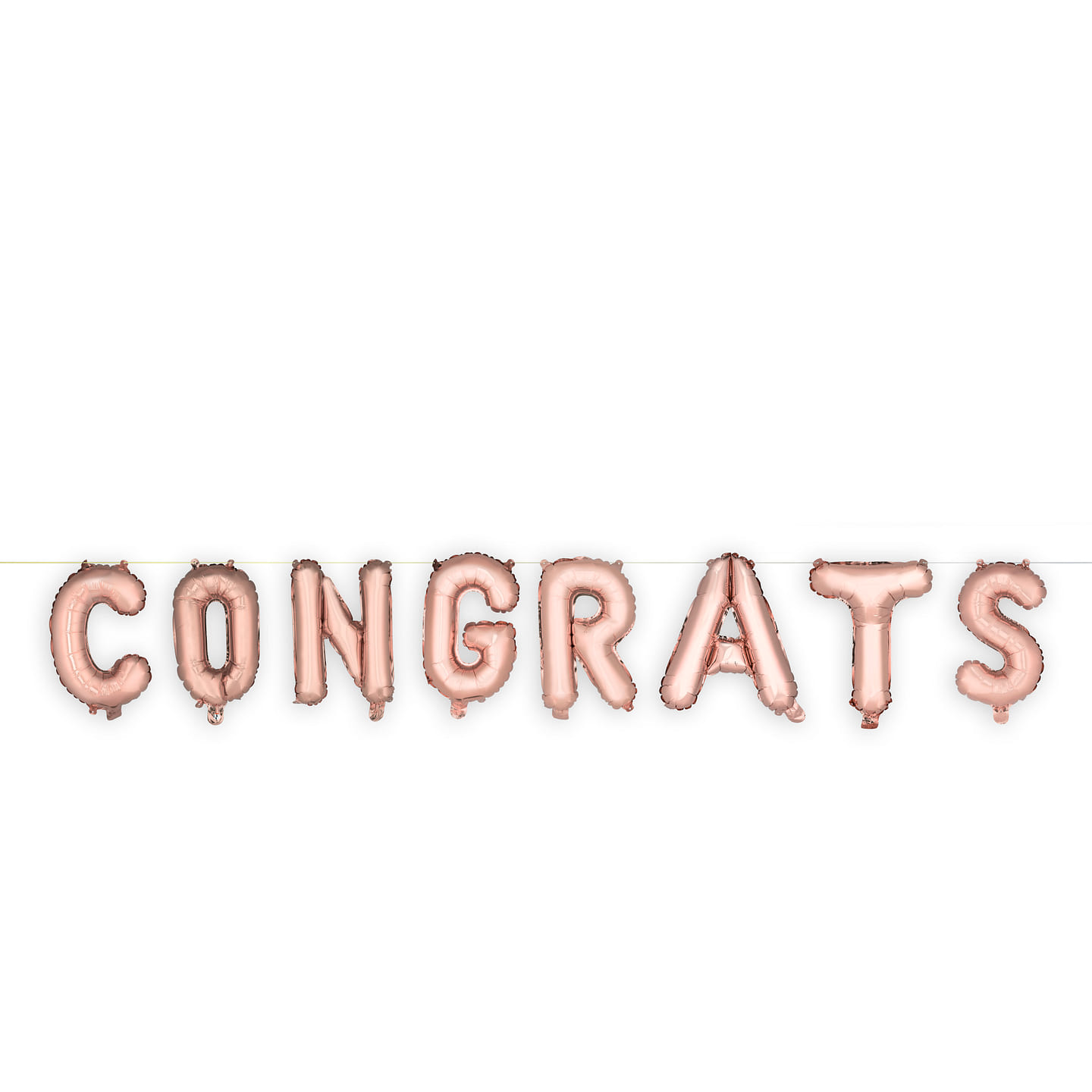 Rose Gold CONGRATS Mylar Balloon by Cakewalk 8 each