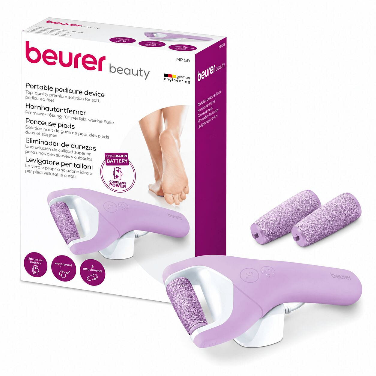 Beurer MP59 Waterproof Portable Rechargeable Pedic 1 each