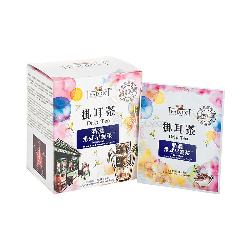 Teaddict HK Breakfast Tea Drip Filter Tea Bag Teapresso (Teabase) 8g x 10 pcs 80 g