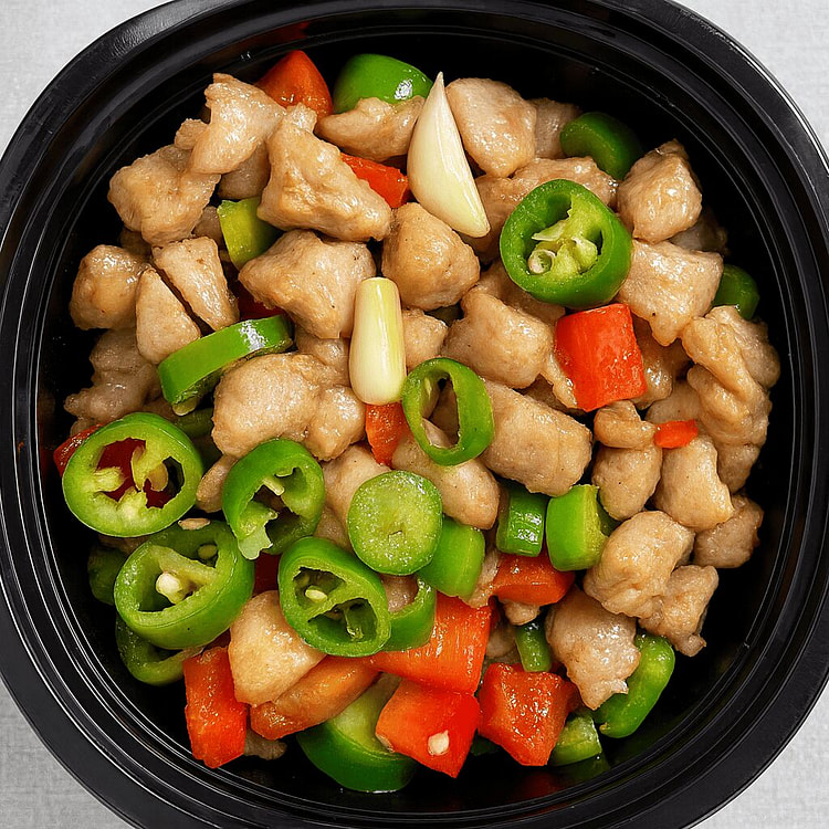 Stir-Fried Chicken with Double Peppers around 350g 1 each