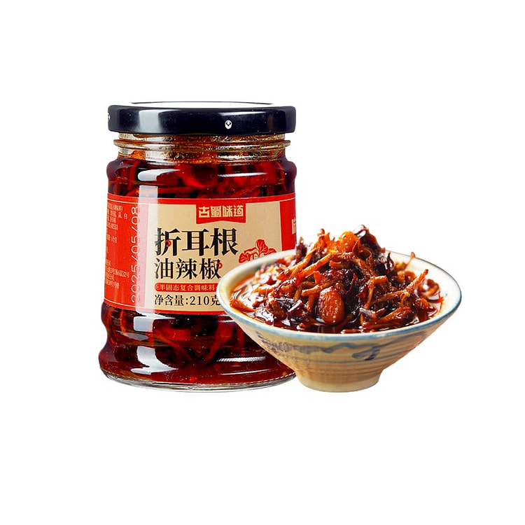 Fold ear root oil chili sauce 210g*1 bottle