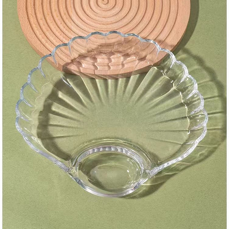 Glass transparent Dumpling Plate-Shell 1 Pc 1 each
