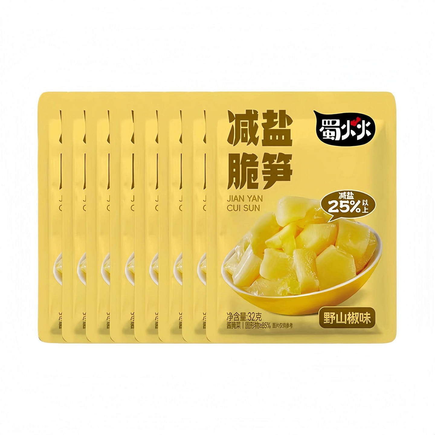Low-salt crispy bamboo shoots 32g*8 bags 256 g
