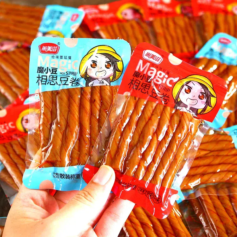 Xiaodou Spicy Strips, 10 bags of mixed flavors 50 g
