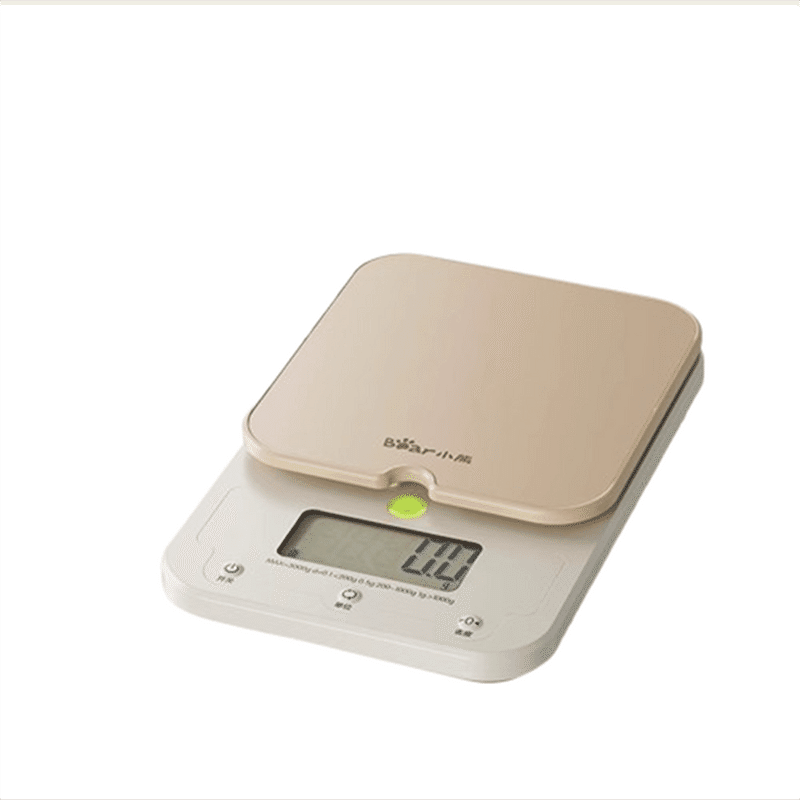 Bear Kitchen Electronic Scale Grammage Beige Battery Model 3kg/0.1g 1 each