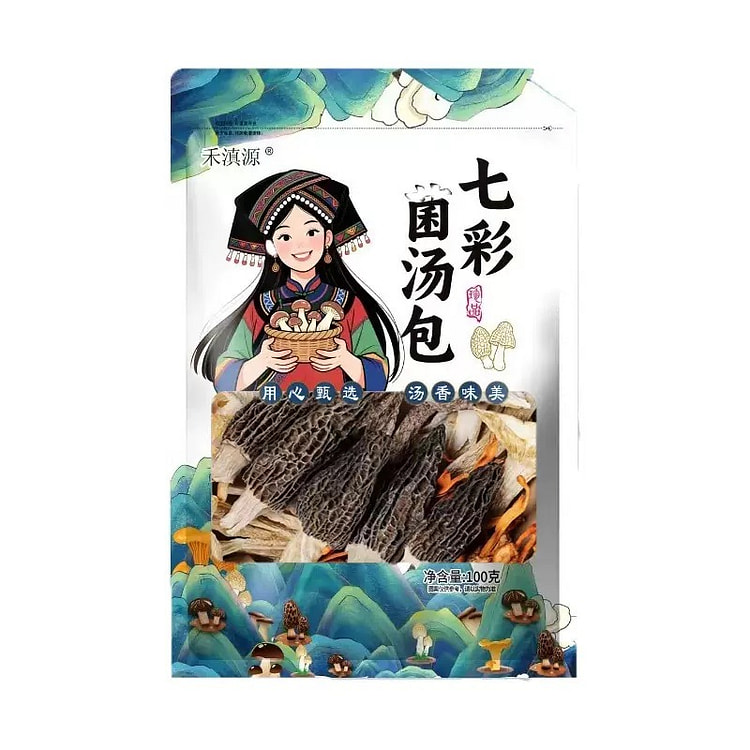 禾滇源云南七彩菌汤包羊肚菌鹿茸菇滋养汤100g 1 包