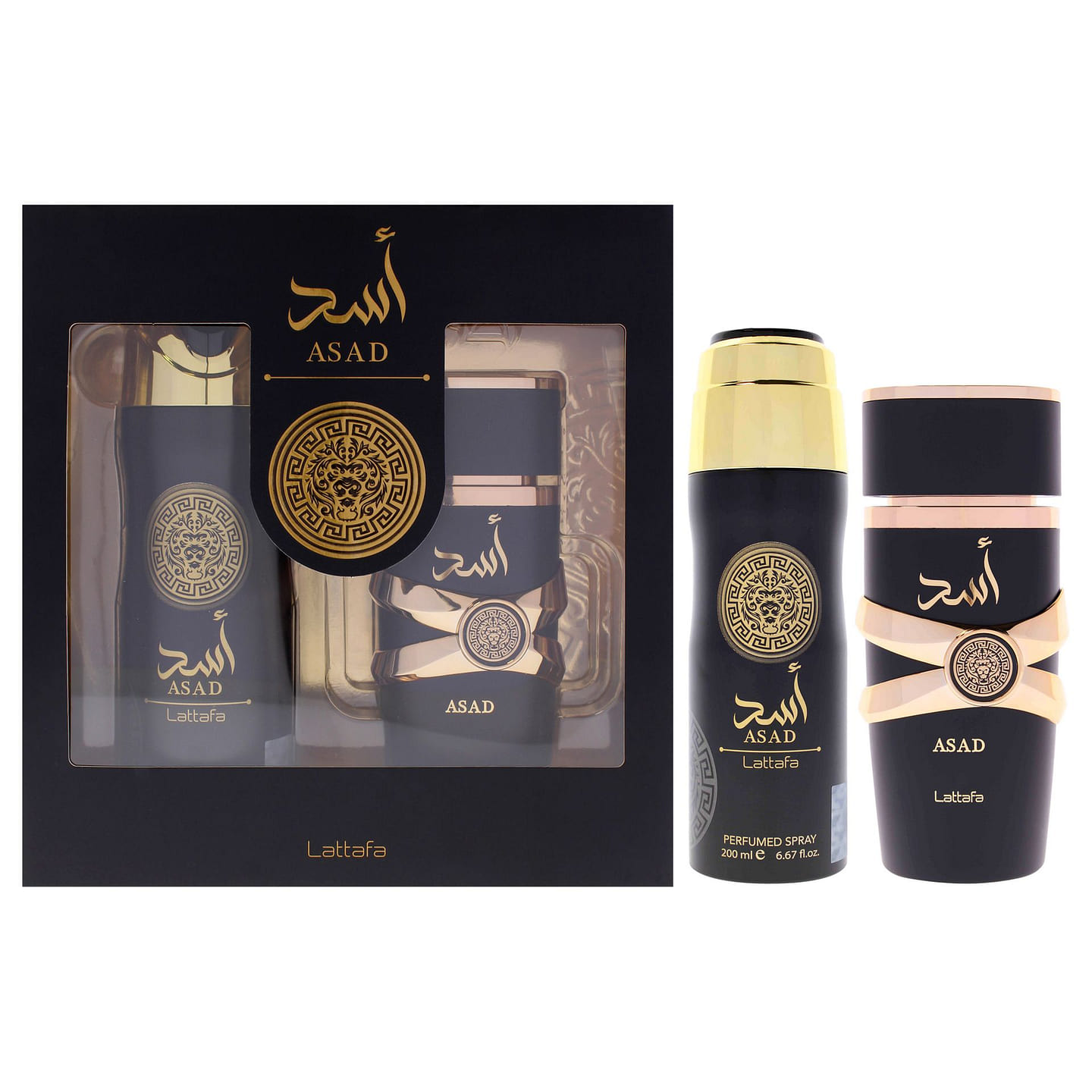 Asad by Lattafa for Unisex – 2 Pc Gift Set 2 count